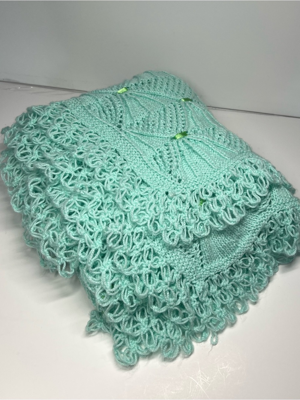 HAND MADE KNIT Baby Blanket